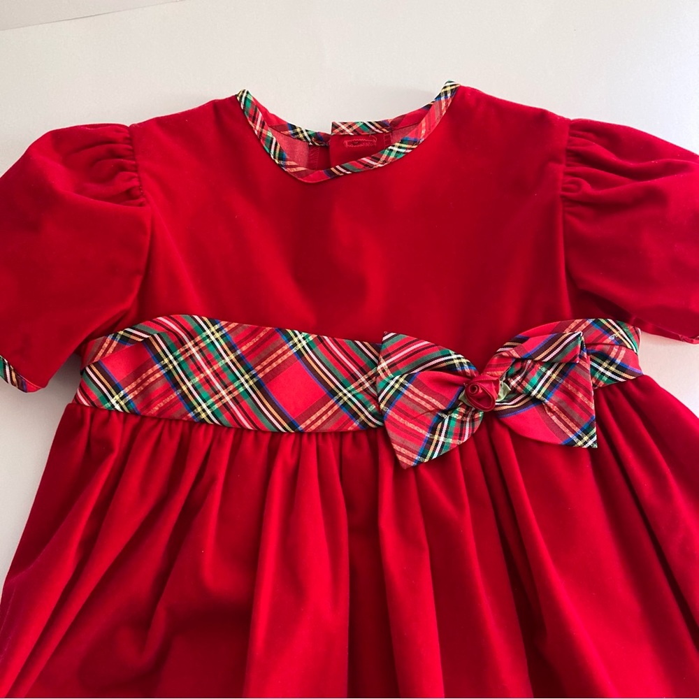 OKIE DOKIE - Short Sleeve Red Velvet Holiday Dress sz 4